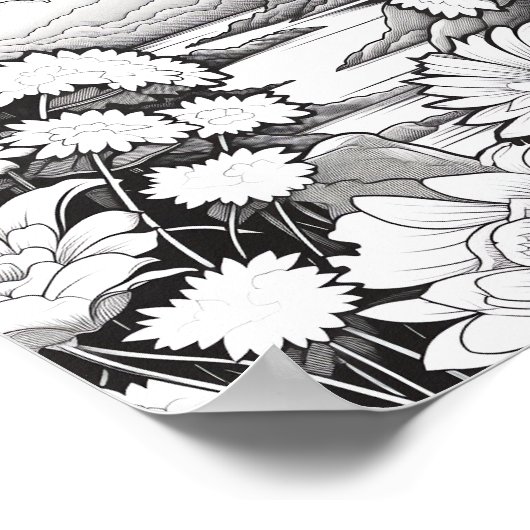 Ontspannend Landschapskleurend Poster (Hoek)