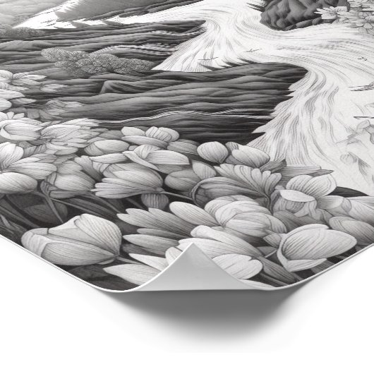 Ontspannend Landschapskleurend Poster (Hoek)