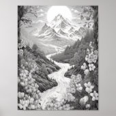 Ontspannend Landschapskleurend Poster (Voorkant)