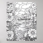 Ontspannend Landschapskleurend Poster (Voorkant)