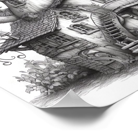 Ontspannend Landschapskleurend Poster (Hoek)