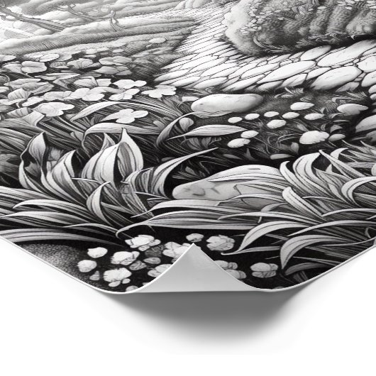 Ontspannend Landschapskleurend Poster (Hoek)