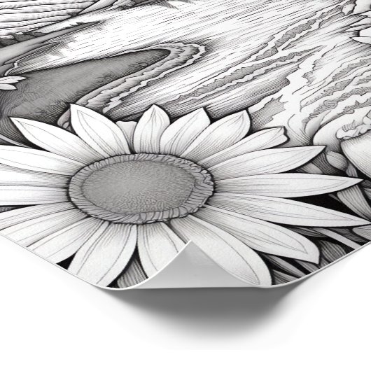 Ontspannend Landschapskleurend Poster (Hoek)