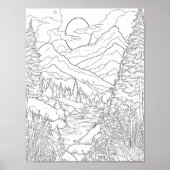 Ontspannend Landschapskleurend Poster (Voorkant)