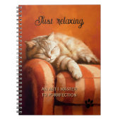 Ontspannend Perzikkleurige Katten Notitieboek (Voorkant)