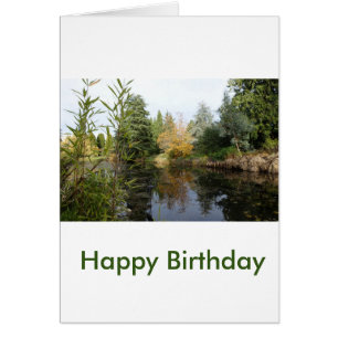 Ontspannend Pond Birthday wenskaart