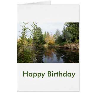 Ontspannend Pond Birthday wenskaart