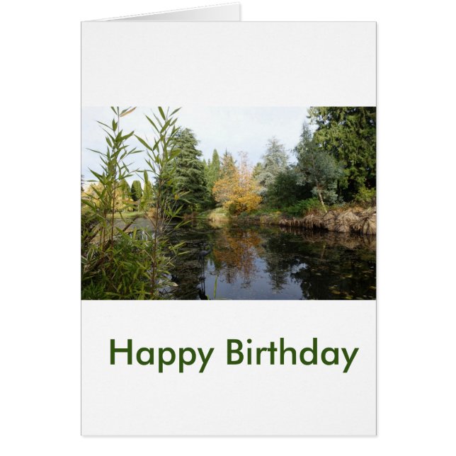 Ontspannend Pond Birthday wenskaart (Voorkant)
