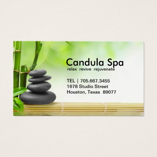 Ontspannend Spa Visitekaartje (Voorkant)