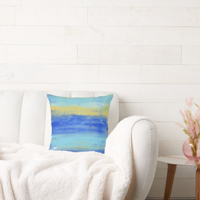 Ontspannend Strand Aqua Turquoise Nautisch  Kussen (Bank)