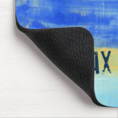 Ontspannend Strand Blauw Geel Abstracte Kunst Muismat (Hoek)