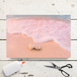 Ontspannend strand met schelpen Kaaimaneilanden Tissuepapier