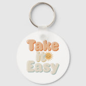 Ontspannend "Take It Easy" met Lachende Zon Sleutelhanger (Achterkant)