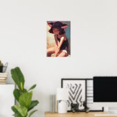 Ontspannende Anthro Cat Poster (Thuiskantoor)