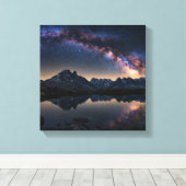 Ontspannende Astronomische Dromen Canvas Afdruk (Insitu (Houten vloer))