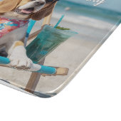 Ontspannende Beagle Gepersonaliseerd Snijplank (Hoek)