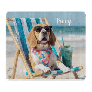 Ontspannende Beagle Gepersonaliseerd Snijplank