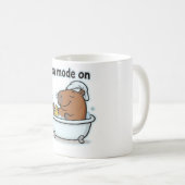 Ontspannende Capybara Meme Cartoon Koffiemok (Voorkant rechts)