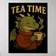 Ontspannende Draak muurposter