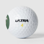 Ontspannende Glimlach Grijs Koala Groen Tekeningso Golfballen (Logo)