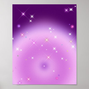 ontspannende gradiënt-amethyst-aura poster