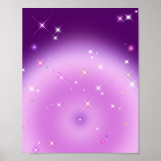 ontspannende gradiënt-amethyst-aura poster (Voorkant)