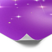 ontspannende gradiënt-Paarse aura Poster (Hoek)