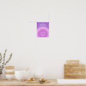 Ontspannende gradiënt zachte violette aura poster (Keuken)