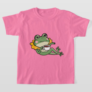 Ontspannende Groene Kikker Thee Liefhebber Shirt -