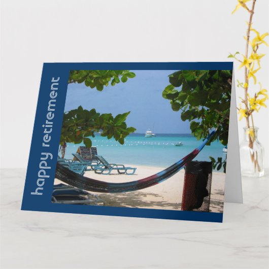 ontspannende grote pensionering kaart (Gele Bloem)