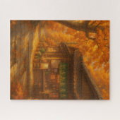 Ontspannende herfst cafe legpuzzel (Horizontaal)