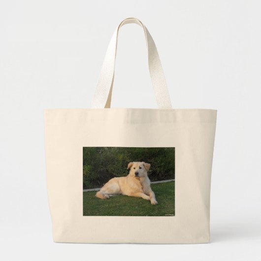 Ontspannende Hond Grote Tote Bag (Voorkant)