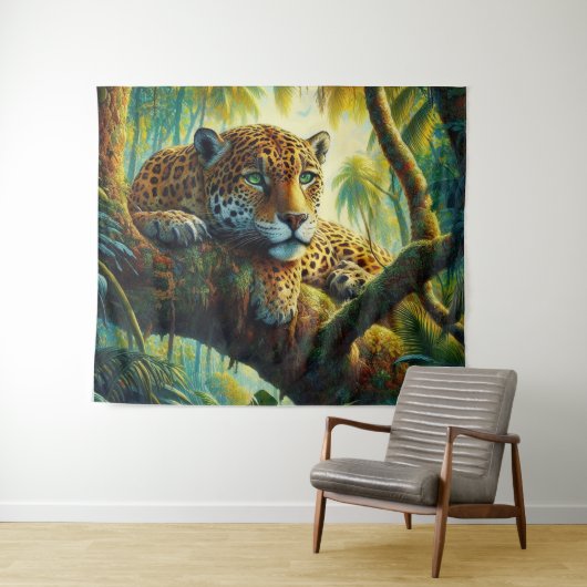 Ontspannende Jaguar Wandkleed (In Situ (horizontaal))