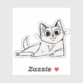 Ontspannende Kat Sticker (Vel)