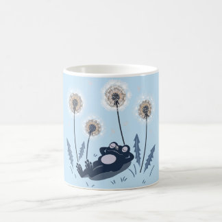 Ontspannende Kikker Tussen Paardenbloemen Koffiemok