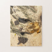 Ontspannende kleine stokstaartjigsawpuzzel legpuzzel (Verticaal)