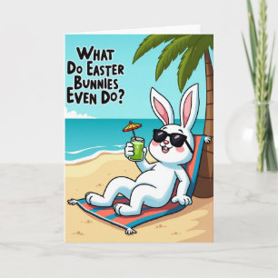 Ontspannende Konijnenstrand Vakantiekaart Kaart