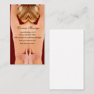 Ontspannende Massage Therapie Visitekaartje