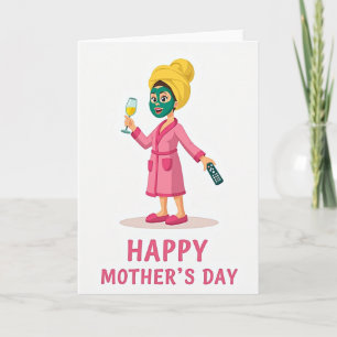 Ontspannende Moederdag Illustratiekaart Kaart