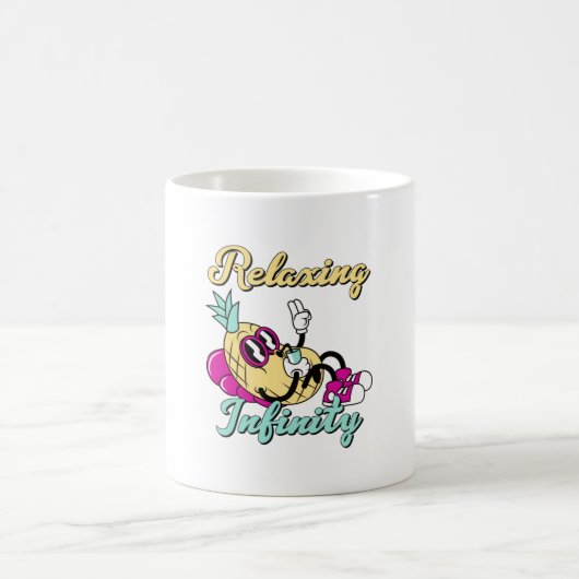 Ontspannende Oneindigheid Ananas | Cute Design Koffiemok (Center)