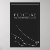 Ontspannende Pedicure Minimalistische Poster (Voorkant)
