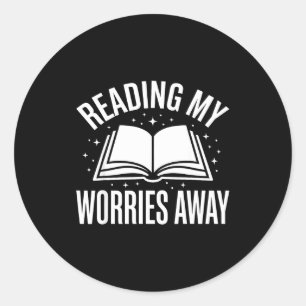 Ontspannende quote - boek lezen - mannen vrouwen k ronde sticker