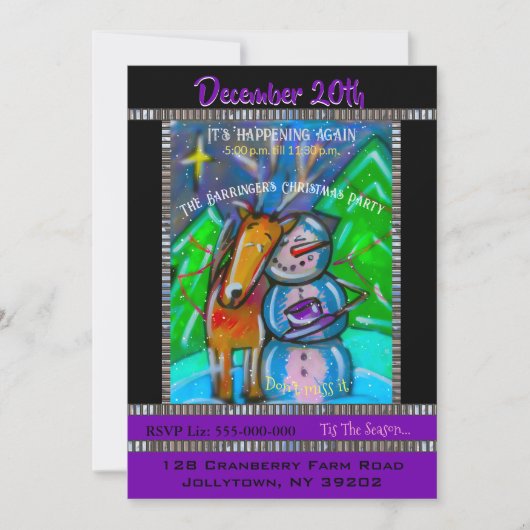 Ontspannende Sneeuwman Jaarlijkse Kerstfeest Uitno Kaart (Voorkant)
