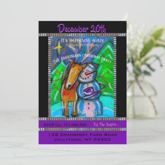 Ontspannende Sneeuwman Jaarlijkse Kerstfeest Uitno Kaart (Staand voorkant)