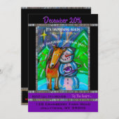 Ontspannende Sneeuwman Jaarlijkse Kerstfeest Uitno Kaart (Voorkant / Achterkant)