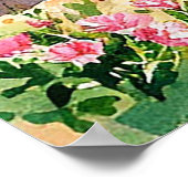 Ontspannende strandscène met loungestoel poster (Hoek)