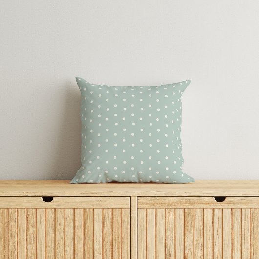 Ontspannende turquoise stippen baby werp kussen
