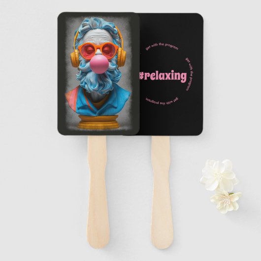 #ontspannende vibes handwaaier (Voorkant en achterkant)