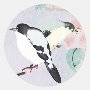 Ontspannende Vogels ~ 20 Stickers Aziatisch Japans