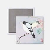 Ontspannende Vogels ~ Magneet Aziatisch Japans (Voorkant / Achterkant)